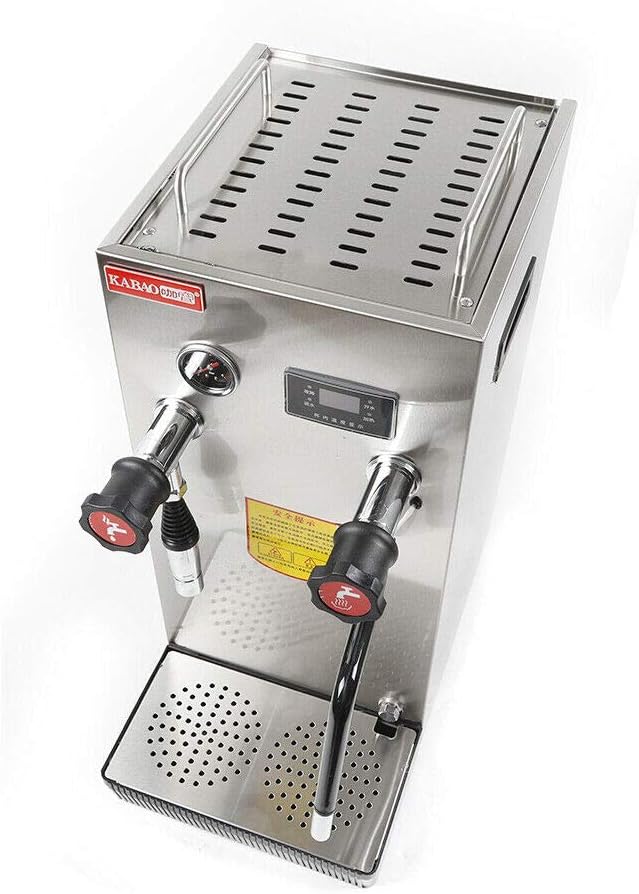 Commercial Milk Frother Machine Multi-purpose Electric Water Boiler Dispenser 2500W 2.1Gal Automatic Boiling Water Frother Commercial Steam Milk Foam Machine for Coffee Shop, Bar, Milk Tea Shop