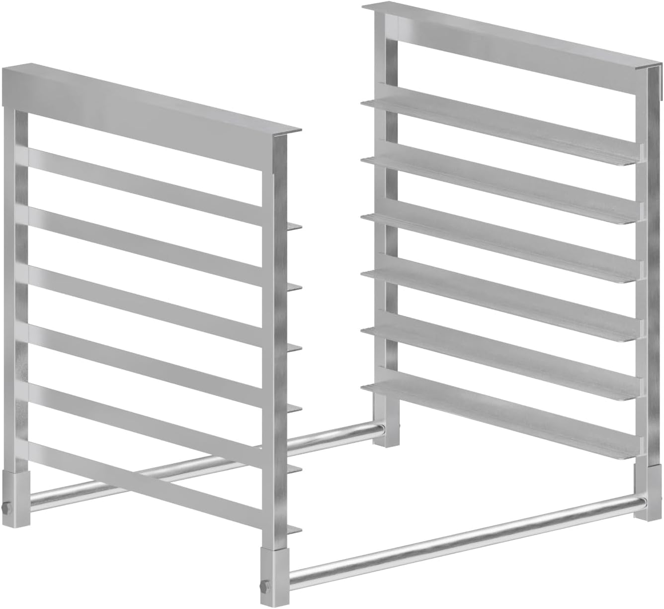 AmGood Table-Mounted Aluminum Bun Pan Rack for 30' Wide Work Tables - 6 Pan Capacity