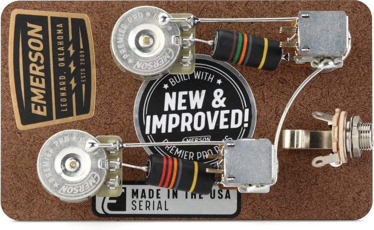 Emerson Custom Prewire Kit for Gibson Les Paul Guitars - Long Shaft