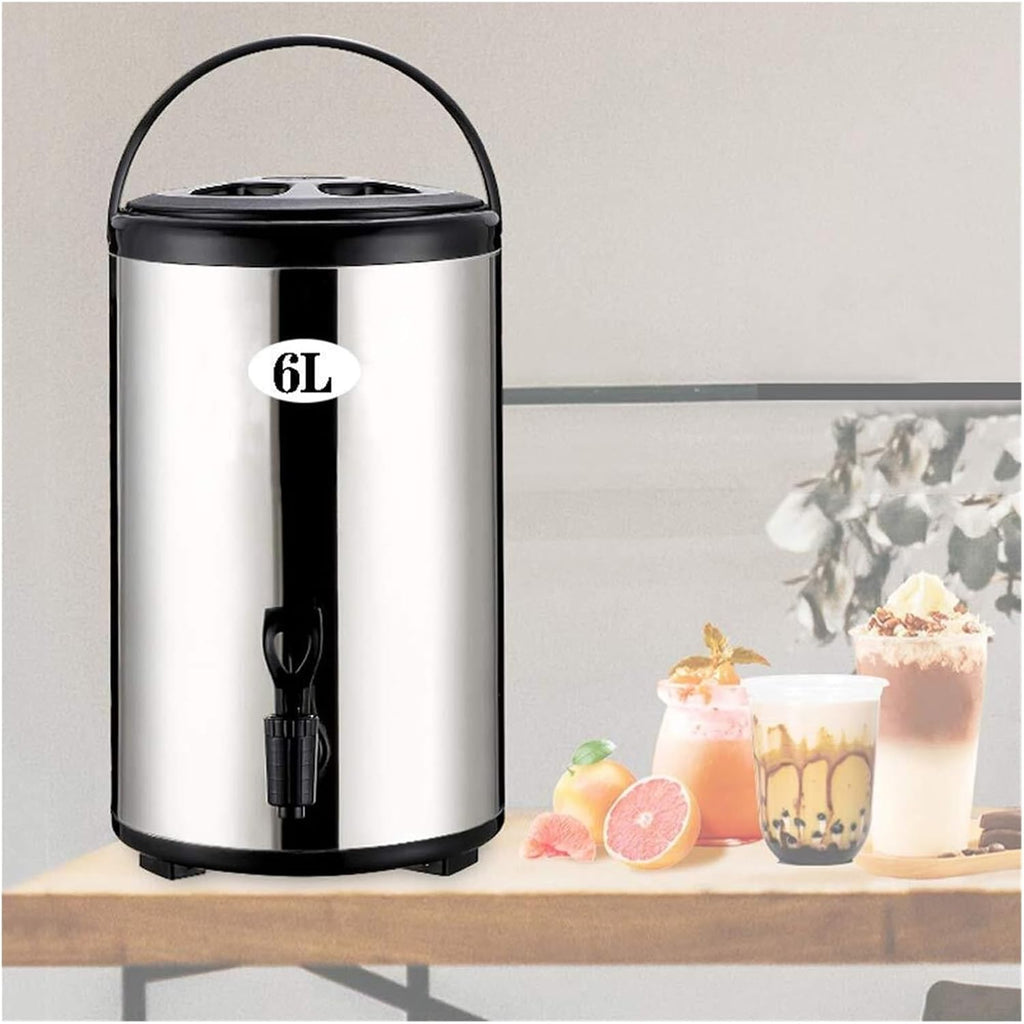 Catering Urn, Stainless Steel Insulated Hot Water Dispenser With Faucet - 6L/8L/10L/12L/16L/20L Milk Tea Barrel For Beverages(12 L)