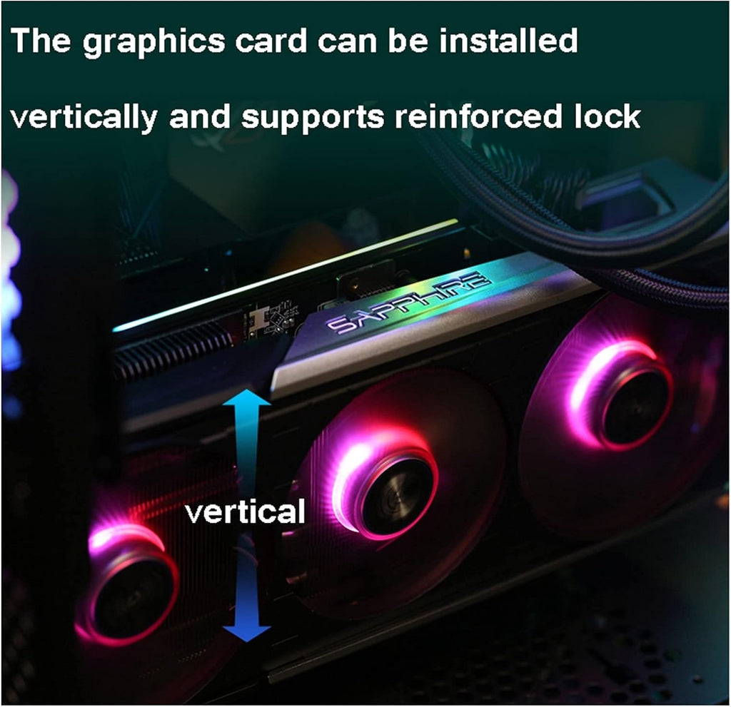 Computer Case, Mid-Tower ATX/M-ATX/ITX PC Gaming Case, Fully Transparent Side Panel, 8 Fan Positions, Support Water Cooling (Size : 44×21.5×48CM)