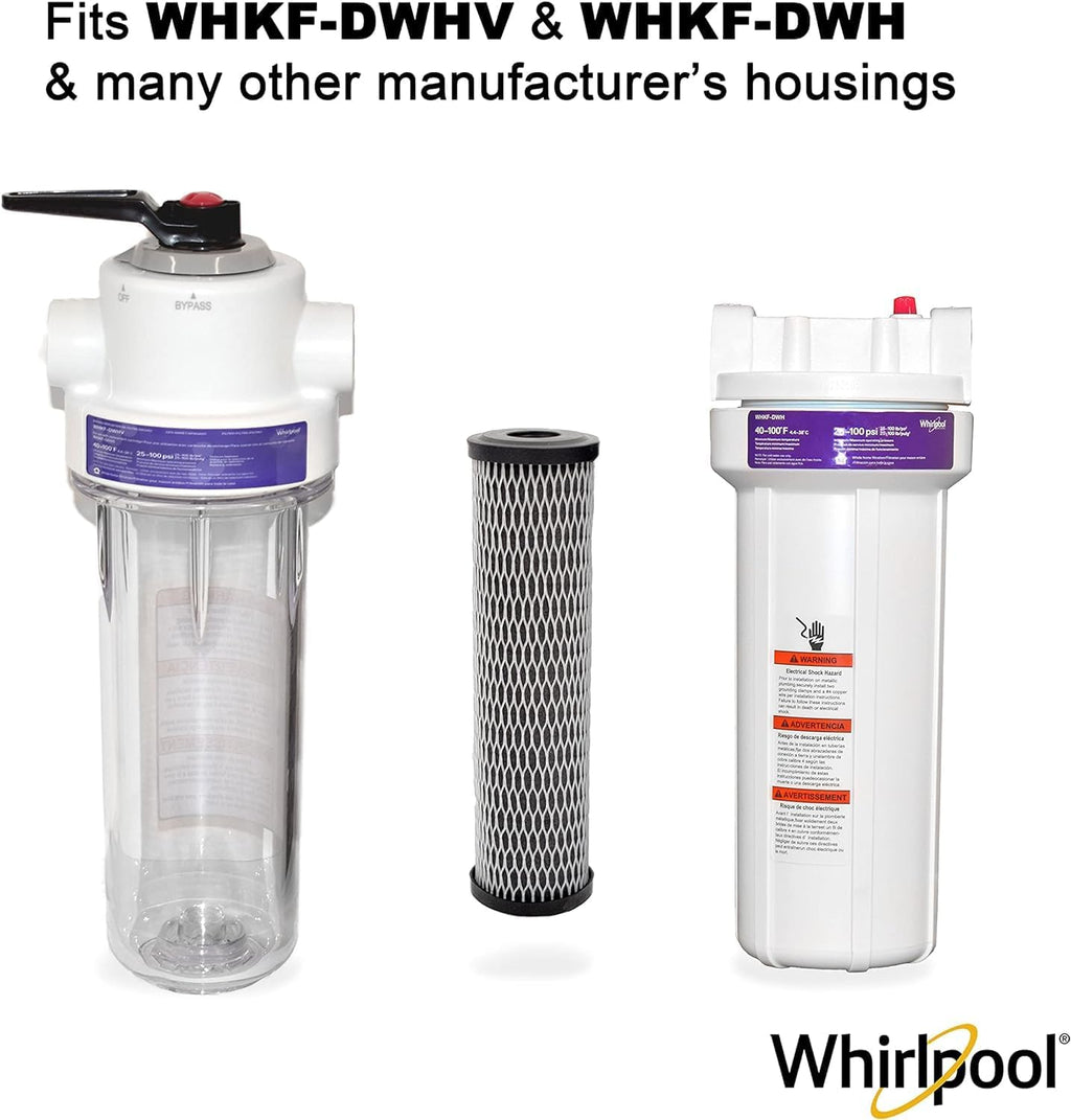 Whirlpool CTO Carbon Wrap Water Filter WHKF-WHWC, Full Case of 24 Filters, NSF Certified 5-Micron Reduces Sediment, Chlorine Taste & Odor for Whole House Filtration or Undersink Drinking System