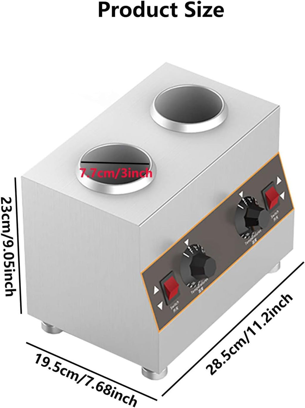 Electric Cheese Sauce Warmer Hot Fudge Warmer Dispenser Nacho Cheese Dispenser Jam Heat Preservation Machine with 650ml Bottle, 30-85℃ Adjustable (1grid)