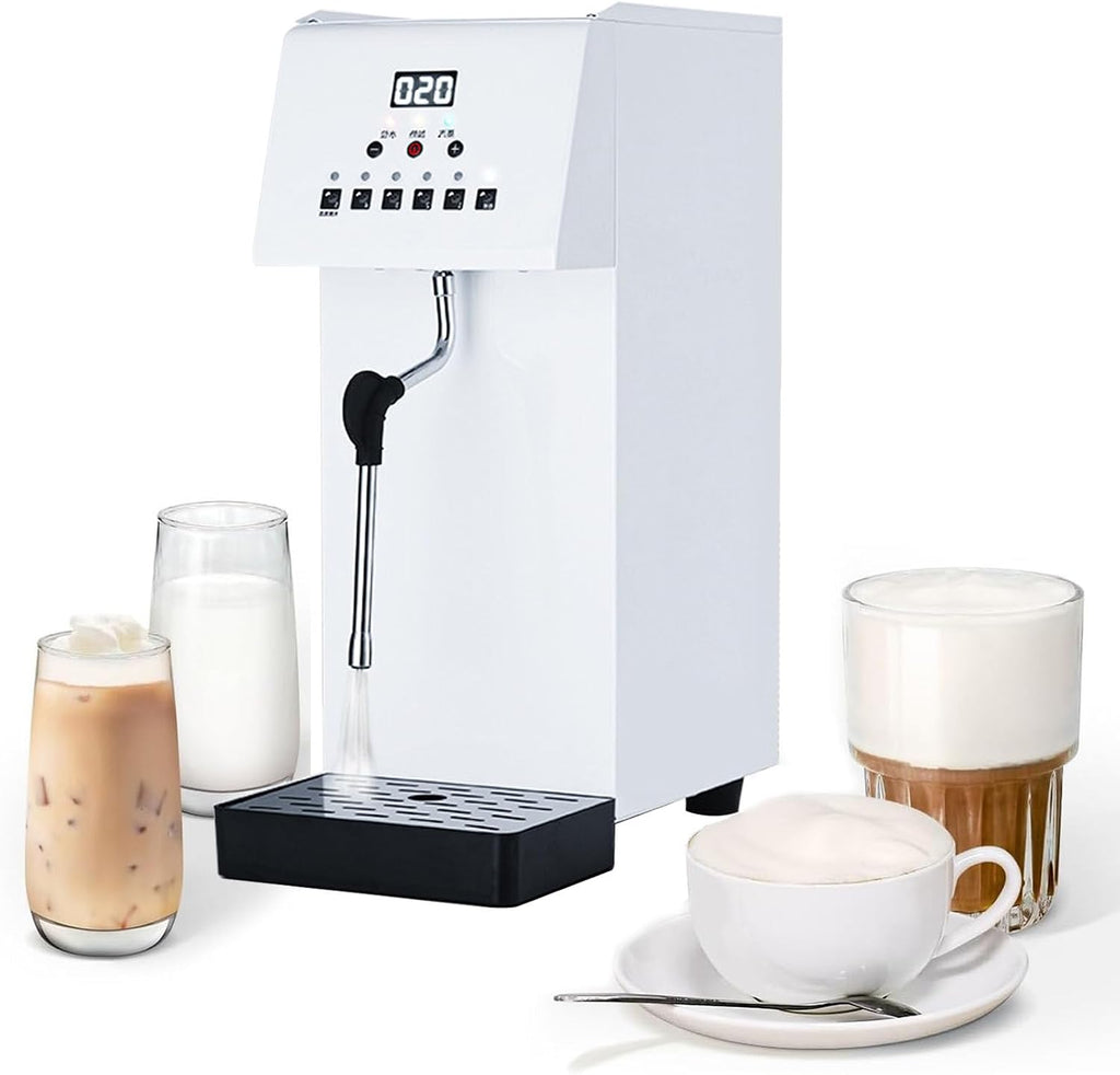 Milk Frother,2500W Electric, Electric Cappuccino Machine and Milk Warmer, Steam Boiling Hot Water Dispenser - for Latte, Cappuccinos, Macchiato, Hot Chocolate Milk,