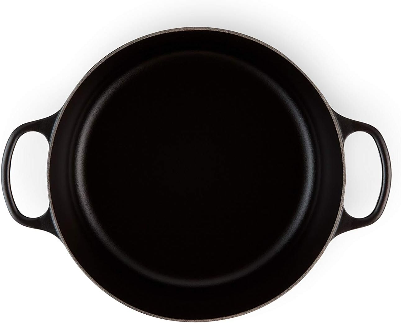 Le Creuset Signature Cast Iron Round Casserole, 30 cm - Matte Black Licorice