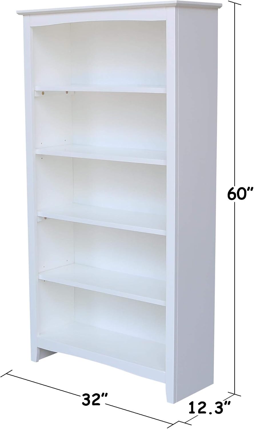 International Concepts Shaker Bookcase - 60' H White