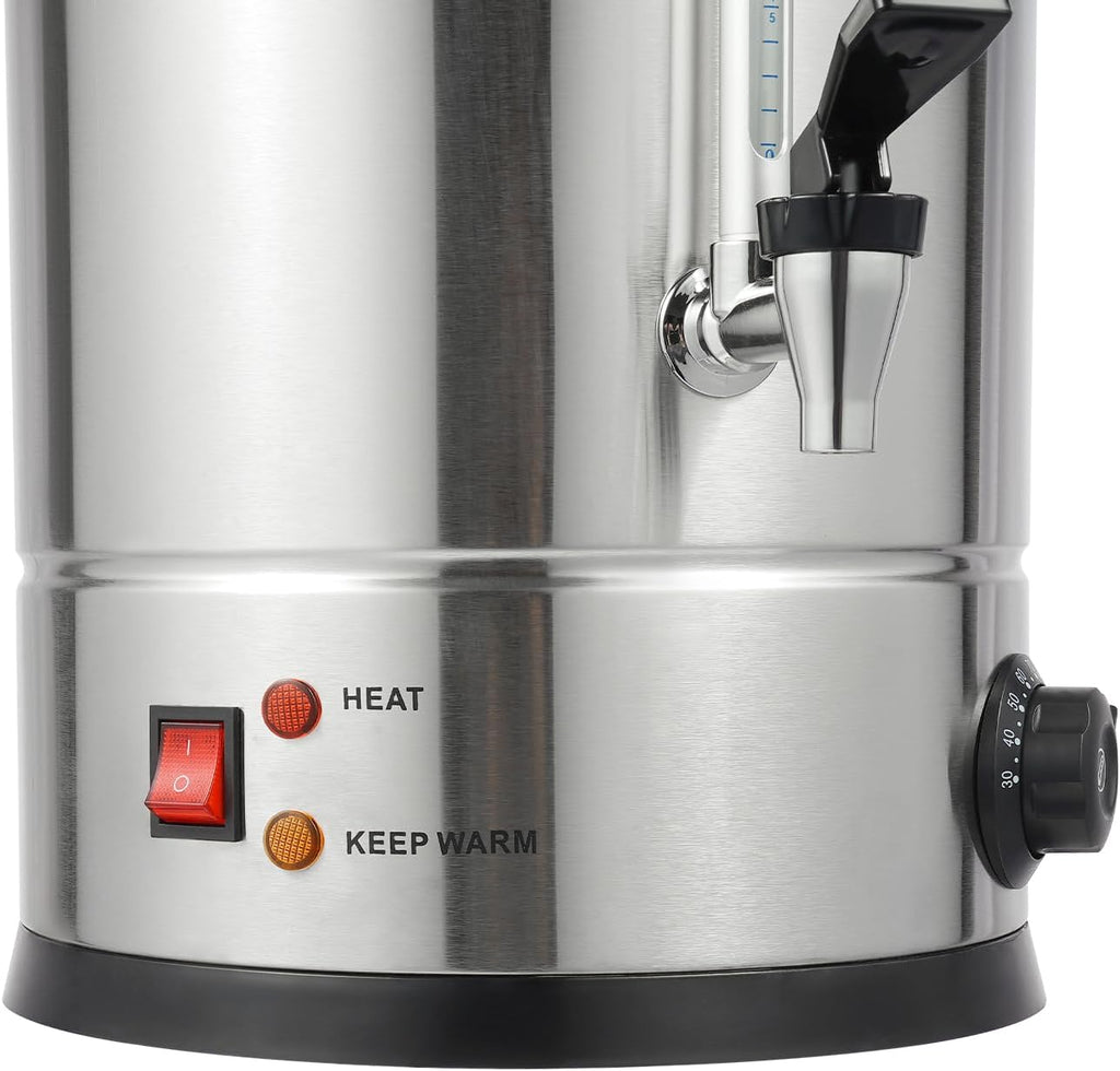 Insulated Beverage Dispenser, 12L Hot Drink Dispenser W/Filter Basket & Spigot, Stainless Steel Hot&Cold Beverage Dispenser for Coffee & Hot tea,Cold Milk,Water,Juice