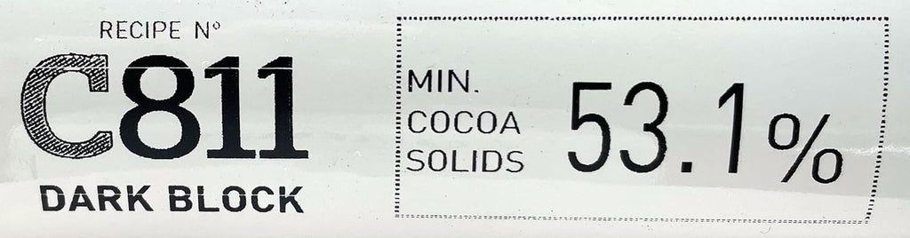 Dark Chocolate Block C811-11.02lb (5kg) - 53.1% Cocoa Solids - Belgium Chocolate