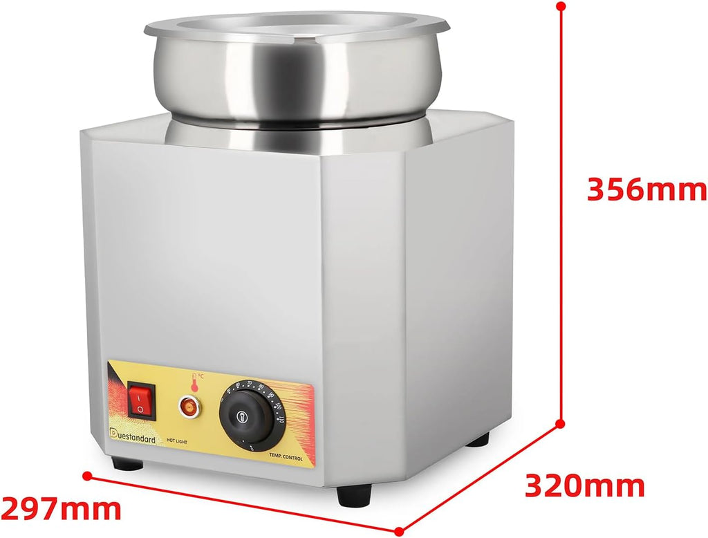 Commercial Hot Fudge Warmer, Electric Cheese Dispenser with Indicator Light, Adjustable Temperature Range and 5L Large Capacity, Removable Pump Head and Easy to Cleaning, for Kitchen, Cake Shop