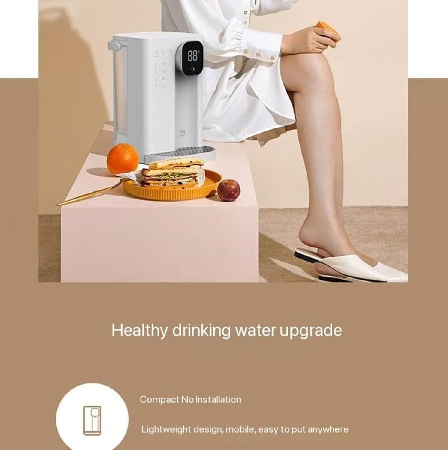 Instant Hot Water Dispenser,Hot Water Machine,Tea Coffee 2.8L Water Tank,4-Step Temperature Control,Lock,Overheat Protection,2 Water Levels