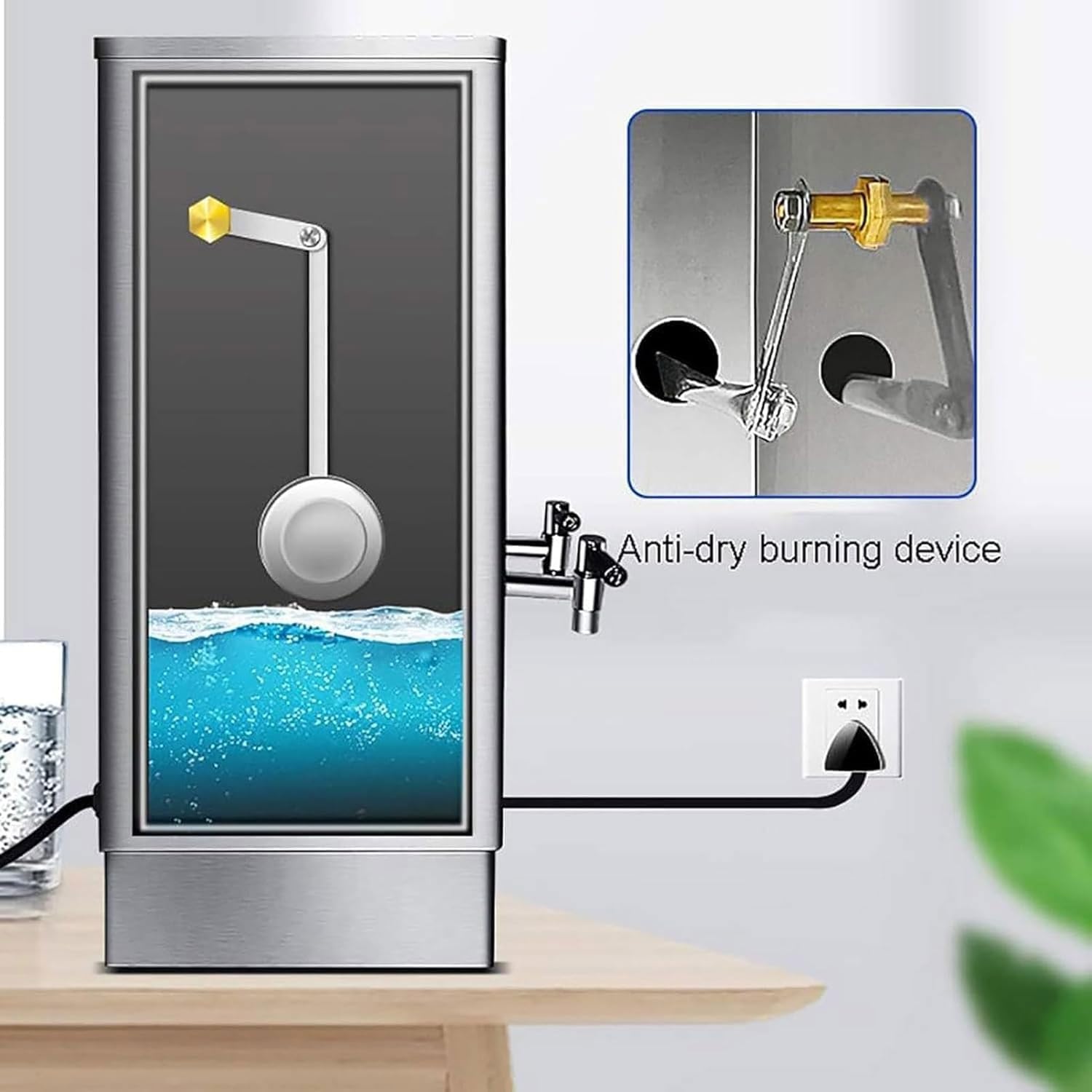 Automatic Water Boiler, Dual Filtration Automatic Water Replenishment, 40L Commercial Stainless Steel Water Dispenser for Restaurants, Canteens, Cafeterias, Bakeries