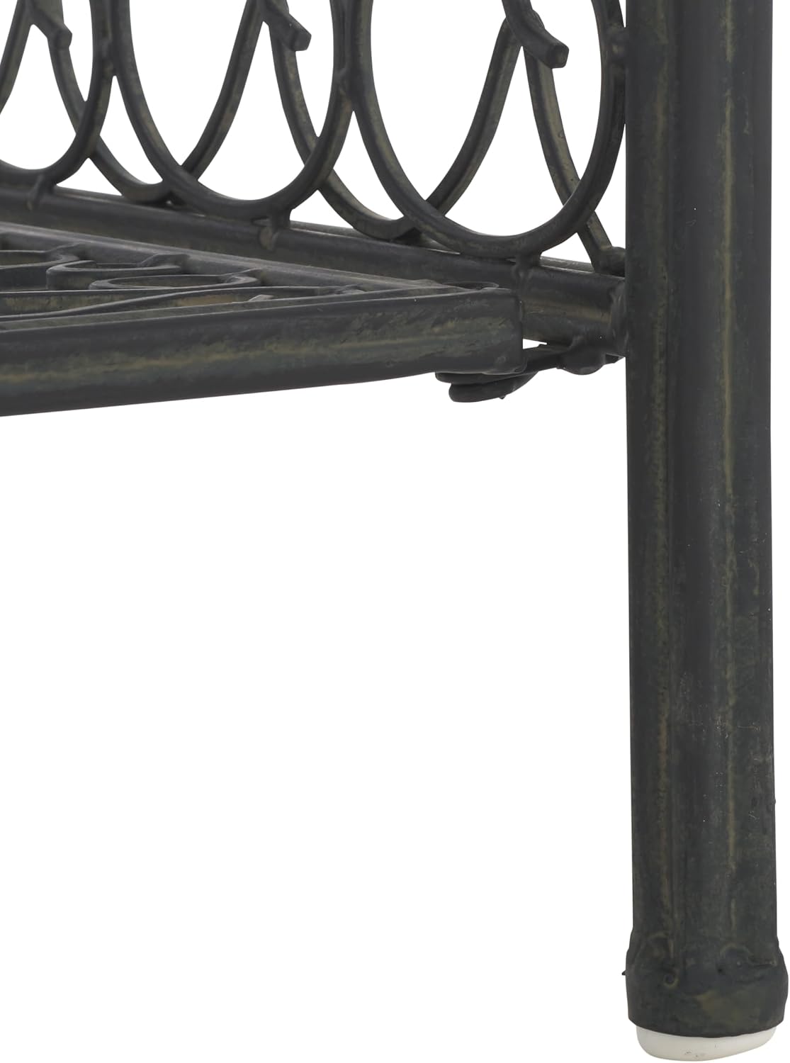 SAFAVIEH Outdoor - Amaris 4-Tier Bakers Rack - Black Iron Metal - Vintage Victorian Scrollwork - Ideal for Patio, Deck, Porch, Sunroom, 14.5' W x 25' D x 63' H (PAT5014E)
