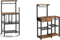 YATINEY Bakers Rack with Power Outlet, Microwave Stand with Paper Holder, Bakers Rack with Storage, HB02UBR-KF60BRY1