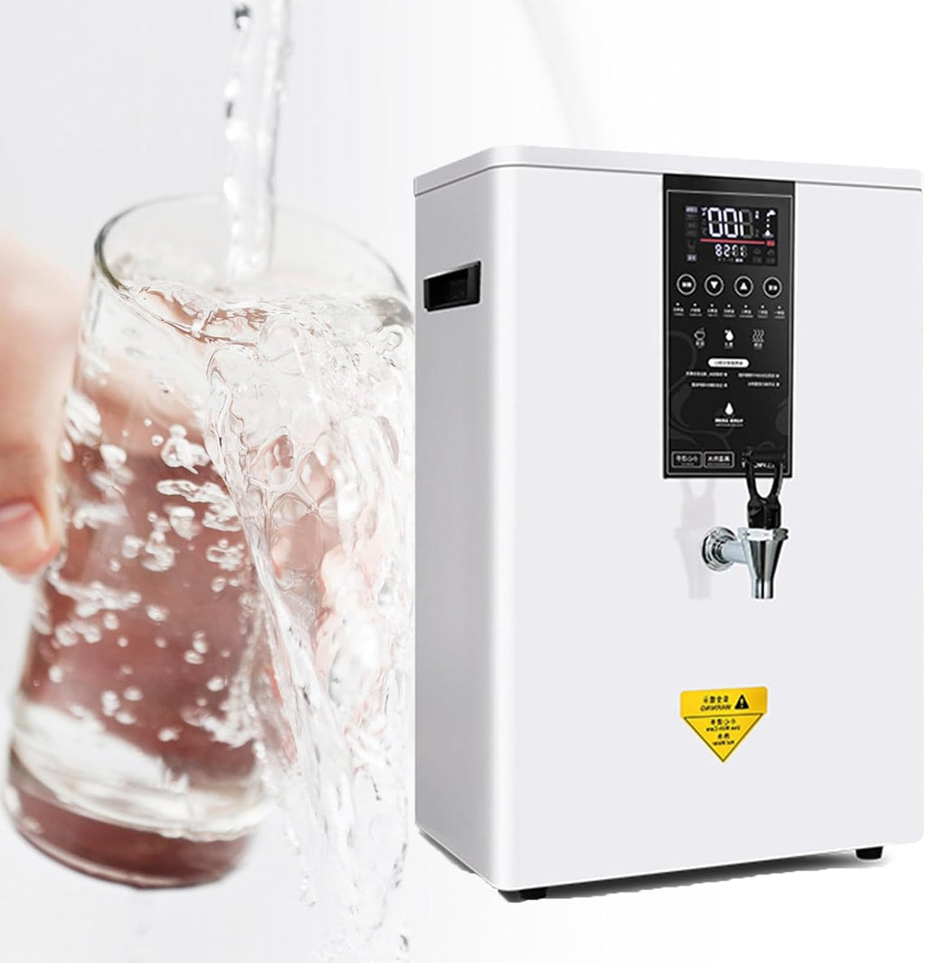 3000w Hot Water Dispenser, 50l/H Stainless Steel Hot Water Pot with Filter Lcd Display, Spout,White-60L