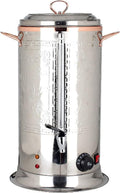 Hot Water Boiler Dispenser Tea Urn, Catering Boiler with Water Gauge & Automatic Temperature Control, for Brewing Commercial Office Home Party,Brass,19.2L