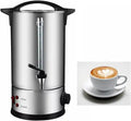 McbeAn Hot Water Dispenser, 25L Stainless Steel Electric Hot Water Boiler with Water Gauge Display, Full Chassis Heating, Anti-Dry Protection, Double-Layer Barrel Wall, for Home Commercial