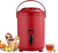 Urn Boiler Hot and Cold Water Dispenser Stainless Steel Tea Hot Water Bottle with Faucet Portable Handle Large Capacity Sealing (C 8L)