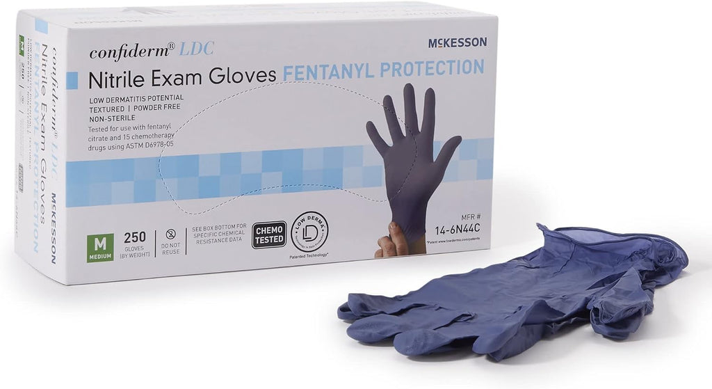 McKesson Confiderm LDC Nitrile Exam Glove Standard Cuff Length