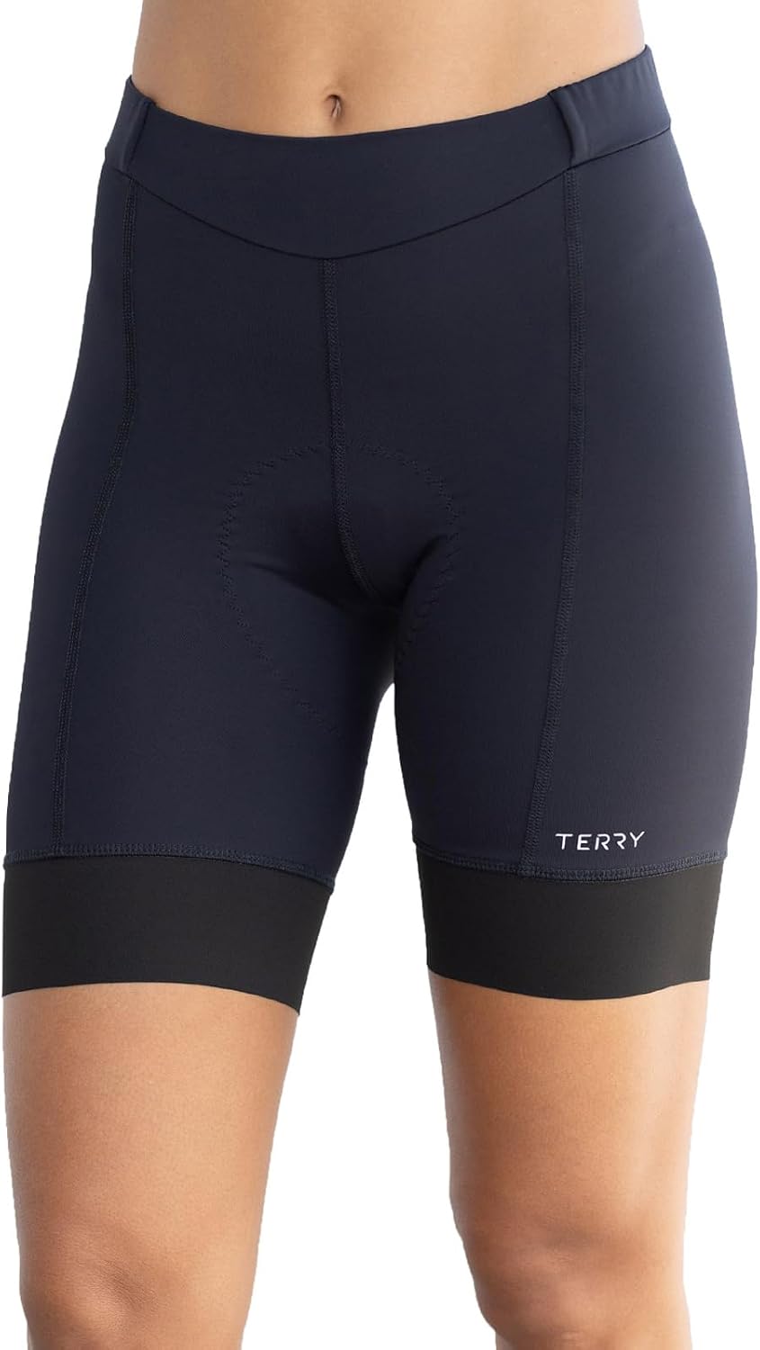 Terry Bella Prima Bike Shorts Womens Padded Bike Shorts 8.5' Inseam Compression Silicone Leg Cycling Shorts Premium Chamois