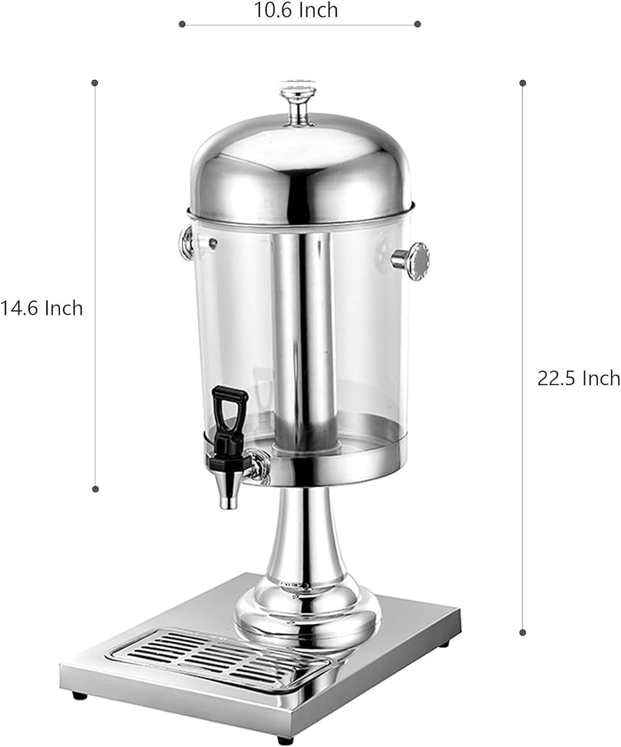 Cold & Hot Drink Dispenser with Spigot, Stainless Steel Beverage Dispenser Cold and Hot Water Dispenser for Tea, Coffee, Milk, Juice(Triple Heads)
