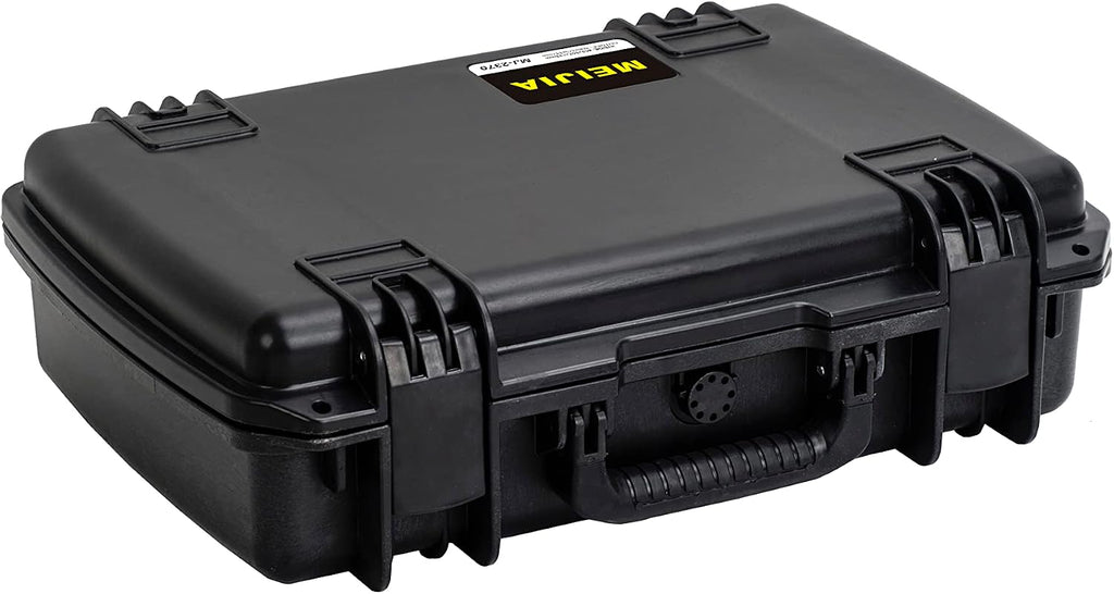 MEIJIA Premium Waterproof Hard Compact Camera Case with customizable fit foam,Full Protection with Light&Convenient Design,20.01'x14.7'x5.75',Elegant Black