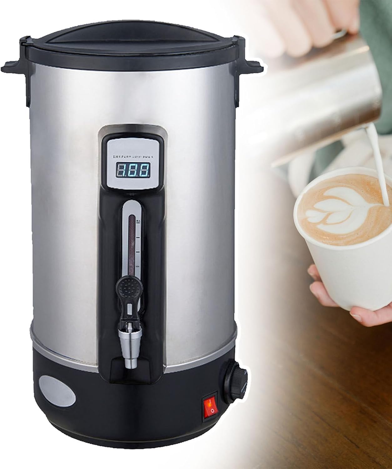 Office Hot Water Boiler, Commercial Hot Water Dispenser, Double-Layer Insulation, Full Chassis Heating Design, 30-110° Temperature Adjustable, Suitable For Party, Wedding