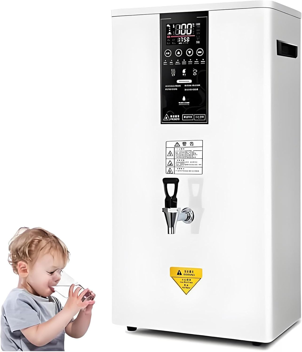 Commercial Hot Water Dispenser Step-Heating Boiling Water Machine Wall-Mounted Tea Coffee Kettle Combination Water Boilers for Restaurants, Coffee Shops, Bars, Milk Tea Shops White-50L