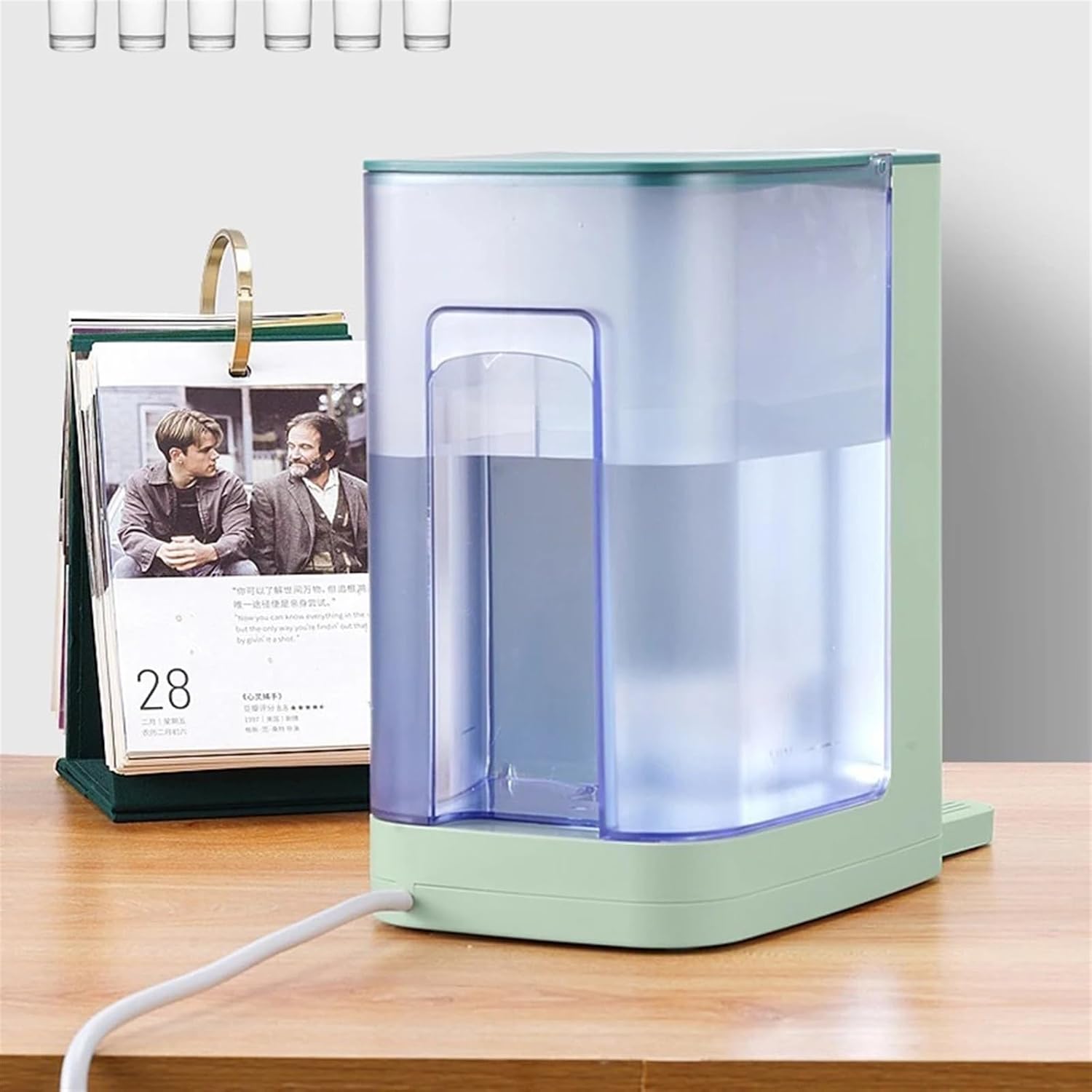 Water Dispenser 2.8L Instant Heating Water Dispenser Electric Pump 2000W 3s Fast Heat Dispensador Bottle Dispenser Smart Electric Kettle Water Cooler(White)