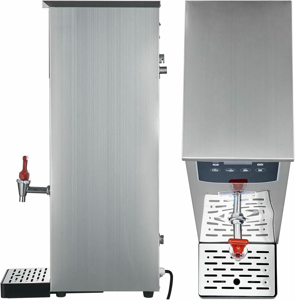 Commercial Electric Water Boiler 10L-30L, 2500W Stainless Steel Instant Hot Water Dispenser with Auto-Fill & No-Drip Spout, for Restaurants, Offices, Cafes (AM-10/AM-20/AM-30)