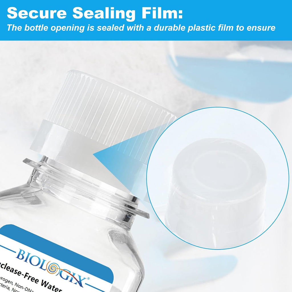 Ultra Pure Water, Nuclease Free Water Molecular Biology Grade, Sterilization, DNase, RNase, Protease, Endotoxins (Pyrogen) Free, PCR/RT-PCR Certified, 100ml/Bottle, 40 Bottles/Case
