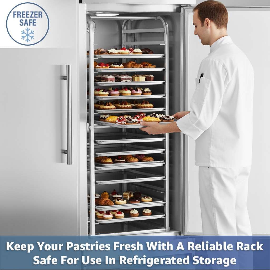 16 Pan Commercial Aluminum Sheet Pan Rack – Bun Pan Cooling Rack for Bakery and Catering NSF