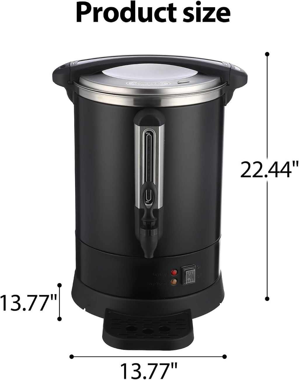 Commercial Coffee Maker 100 Cup, Double Layer Stainless Steel Coffee Urn 14 L/3.7 gal Electric Hot Beverage Dispenser Large Hot Water Dispenser Coffee Dispenser Hot Water Urn For Business Catering