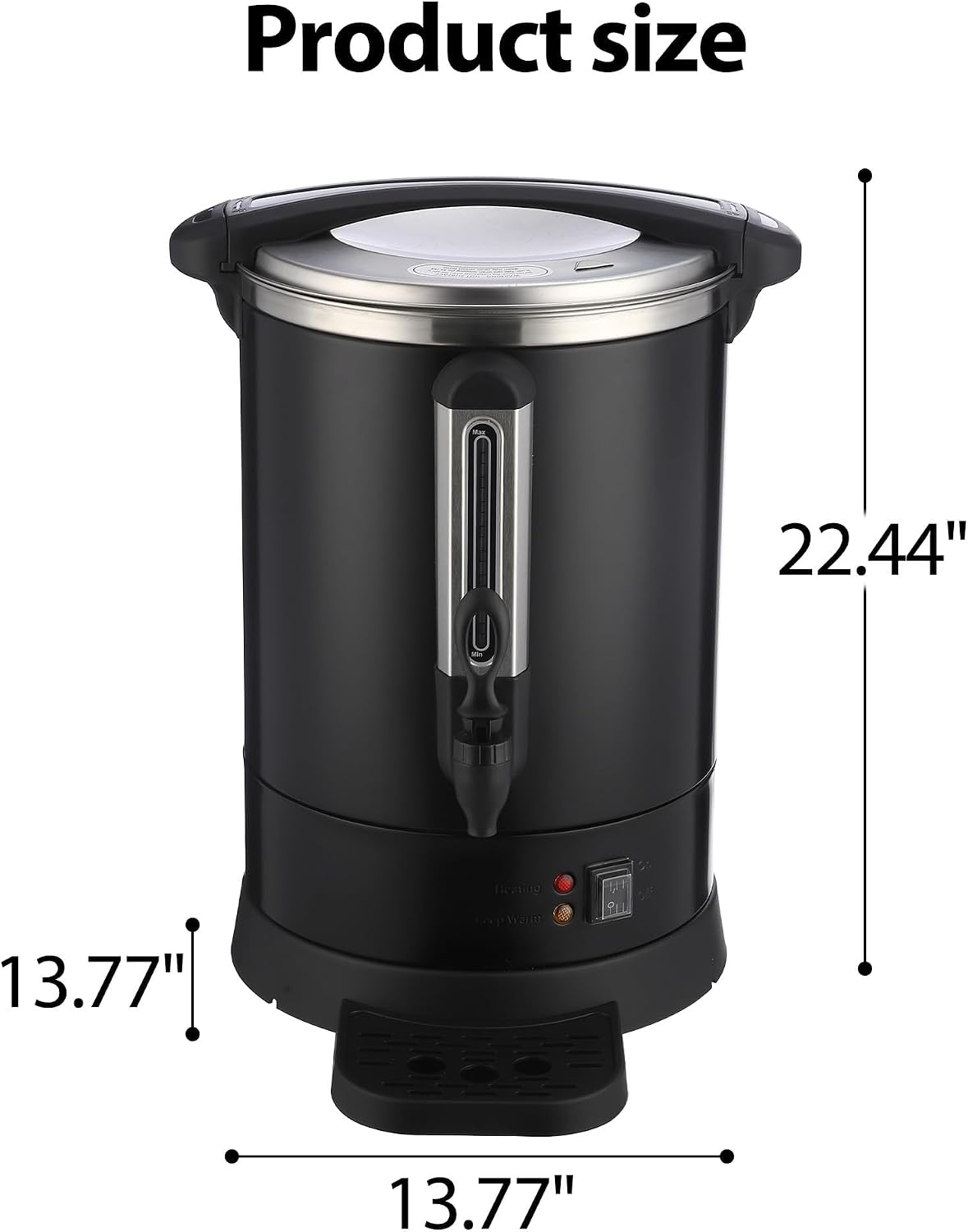 Commercial Coffee Maker 100 Cup, Double Layer Stainless Steel Coffee Urn 14 L/3.7 gal Electric Hot Beverage Dispenser Large Hot Water Dispenser Coffee Dispenser Hot Water Urn For Business Catering