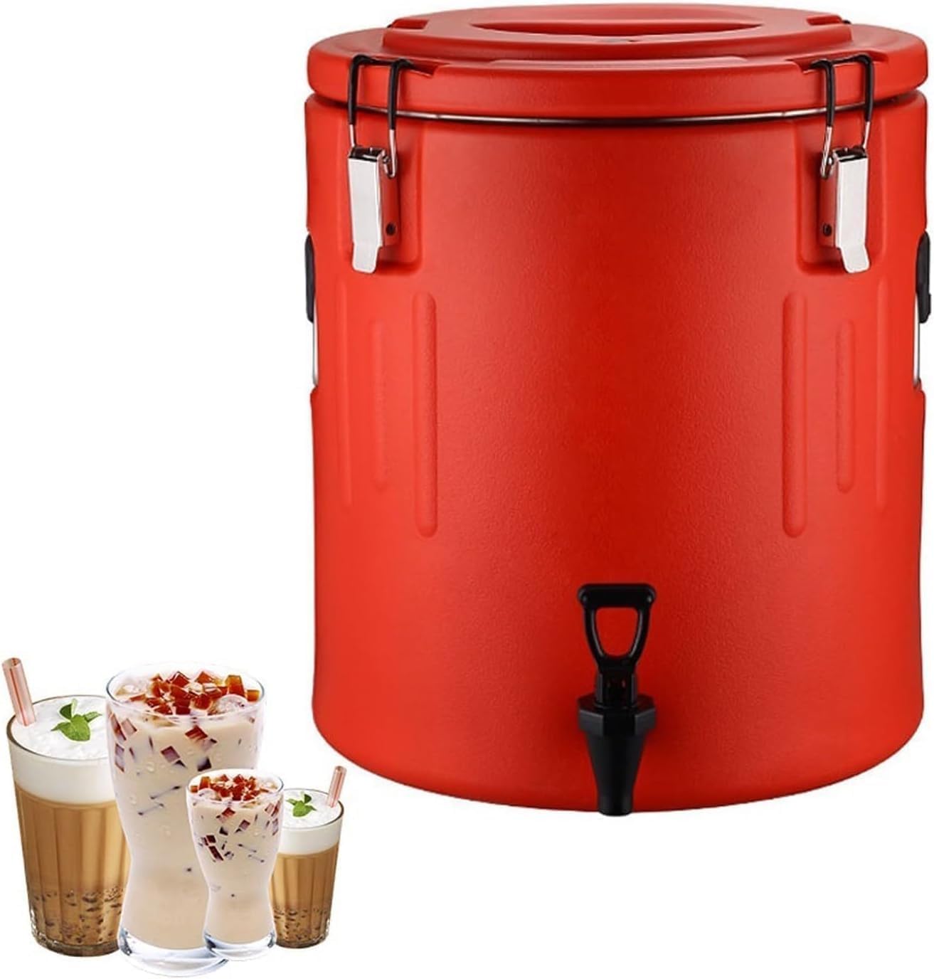 Commercial Stainless Steel Catering Tea Urn Hot Water Boiler Dispenser Coffee Urn and Hot Beverage Dispenser with Faucet for Indoor Bars Party(Size:50L)