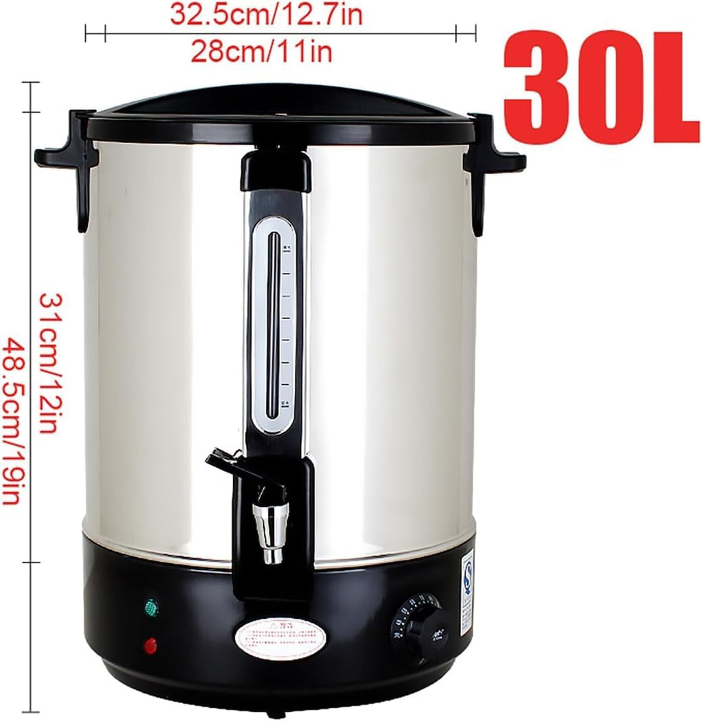 Hot Water Boiler Dispenser-Multifunctional Double Insulation Fast Heating Electric Catering Urn Bucket With Faucet For Home Commercial Office Use With Keep Warm (Size : 30L)