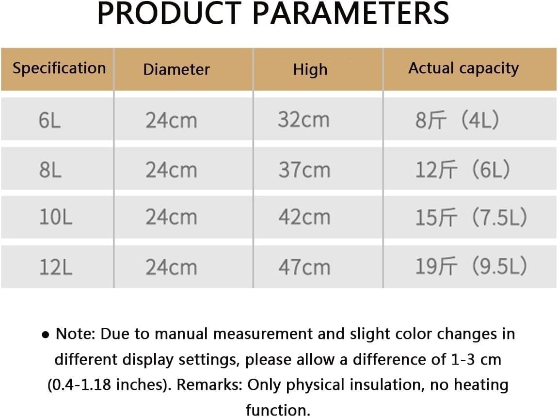 6L 8L 10L 12L Urn Boiler Hot and Cold Water Dispenser Stainless Steel Tea Hot Water Bottle with Faucet Portable Handle Large Capacity Sealing for Catering Office Hotels Party (Color : White, Size :