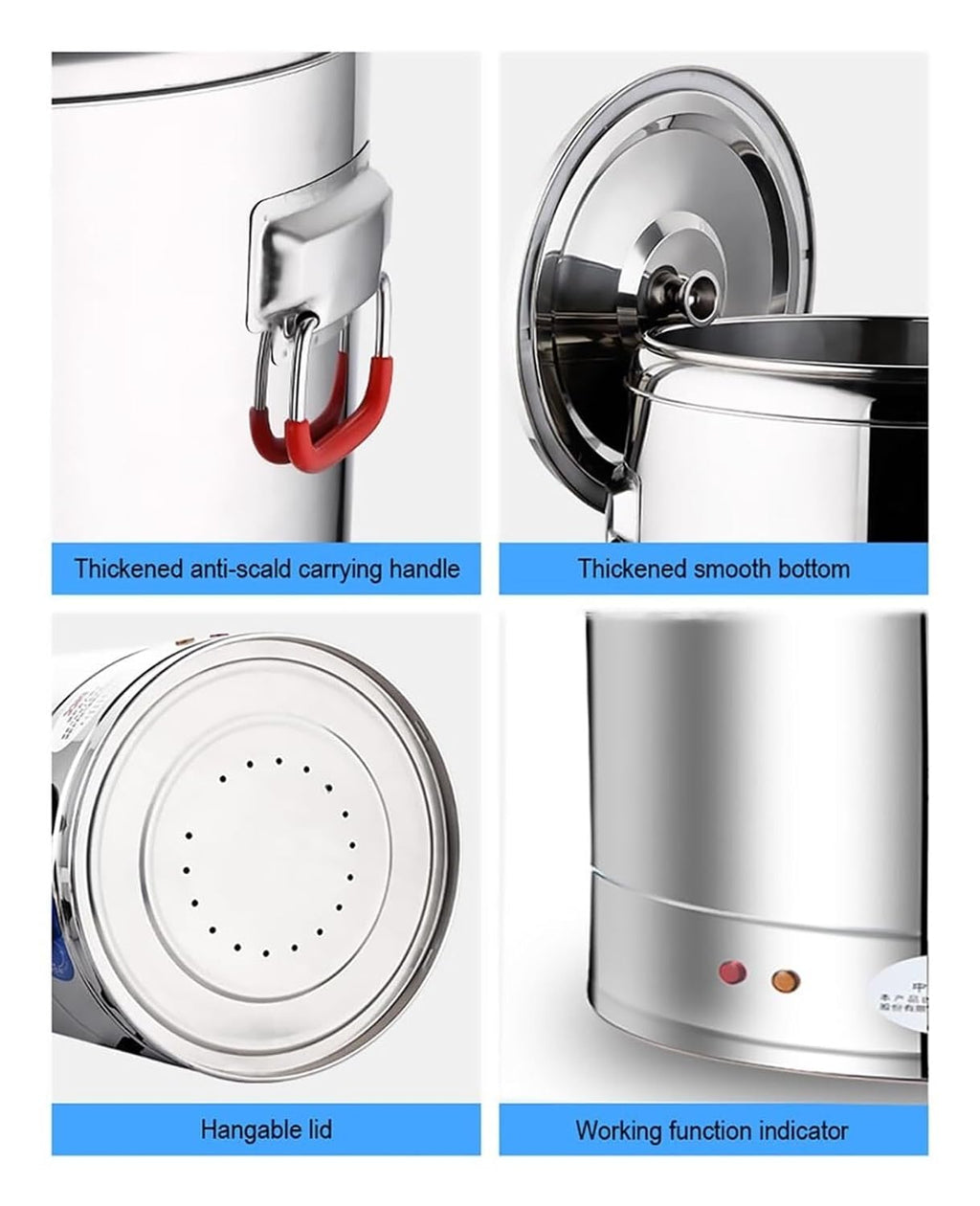 Commercial Hot Water Urn Dispenser, 40L 50L 60L 70L Large Capacity Stainless Steel Beverage Boiler with Temperature Control (86-230°F) for Coffee, Office, Restaurant, Home Use