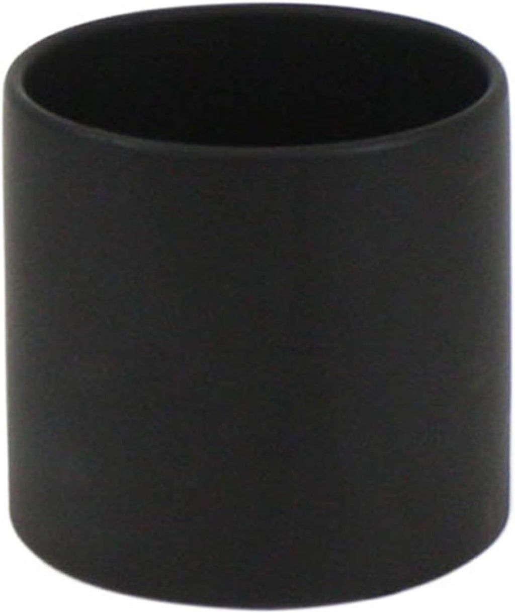 WGVI Matte Black Ceramic Cylinder Vase Width 5.5' Height 5', Flower Arrangements, Candle Holder, Terrarium Planter Pot, Storage Container Organizer, Pen Brush Holder, Tabletop Decor, Bulk, 12 Pcs