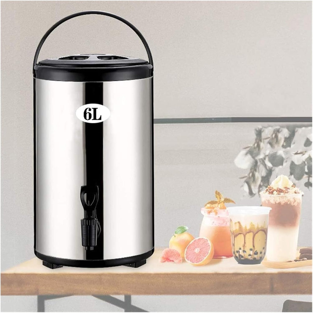 Catering Urn, Stainless Steel Insulated Hot Water Dispenser With Faucet - 6L/8L/10L/12L/16L/20L Milk Tea Barrel For Beverages(16 L)