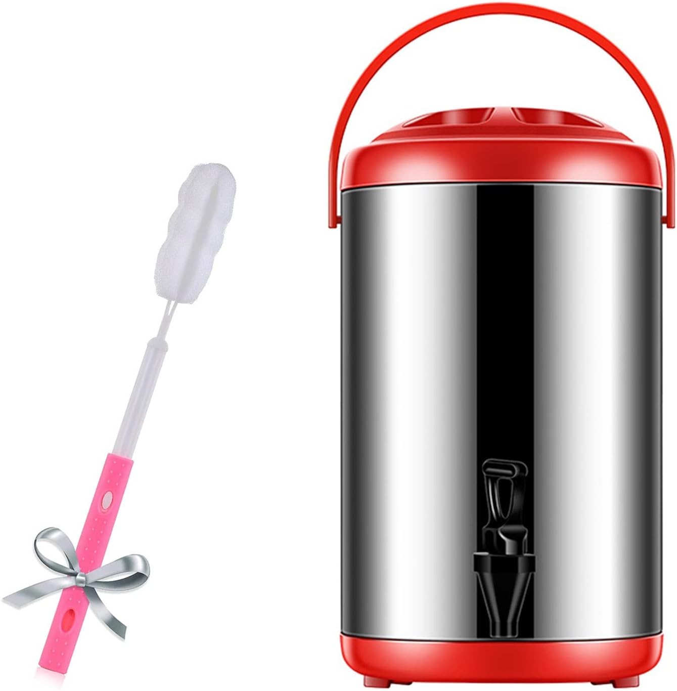 Drink Dispenser Drink Dispenser, Hot Water Pot and Beverage Dispenser Water Warmer and Dispenser for Tea or Coffee Commercial Milk Tea Barrel Insulated Bucket Thermal Carafes for Parties