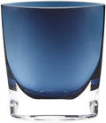 Badash Samantha Crystal Flower Vase, Glass Decorative Vase Table Centerpiece for Home Décor, Wedding Gift, 8' Pocket Shaped, Midnight Blue