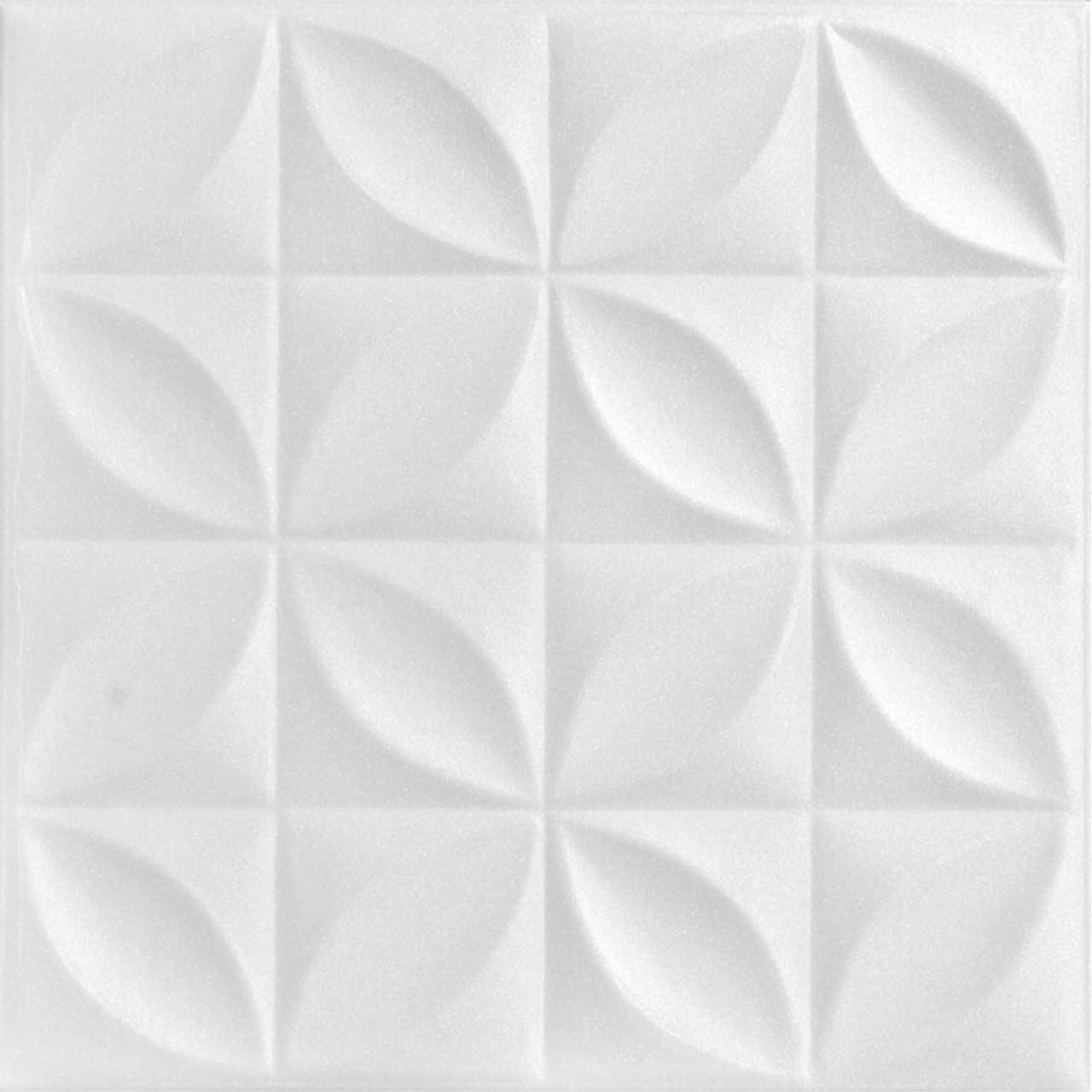 À LA MAISON CEILINGS R103 Perceptions Foam Glue-Up Ceiling Tile (256 Sq. Ft./Case), Pack of 96, Plain White