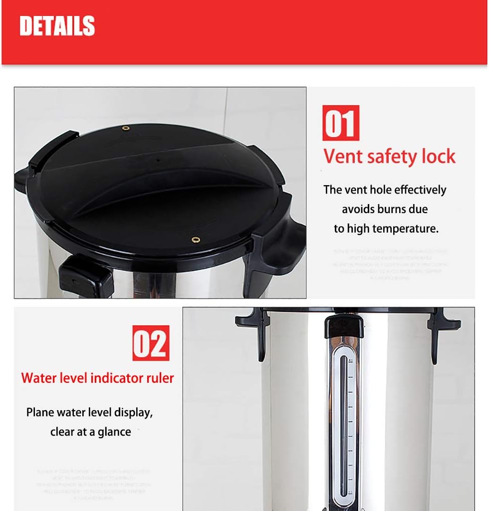 Catering Boiler Insulation Barrel, 20L Coffee Hot Water Dispenser, Beverage Commercial Water Dispenser Milk Tea Insulation for Beverage Store Party