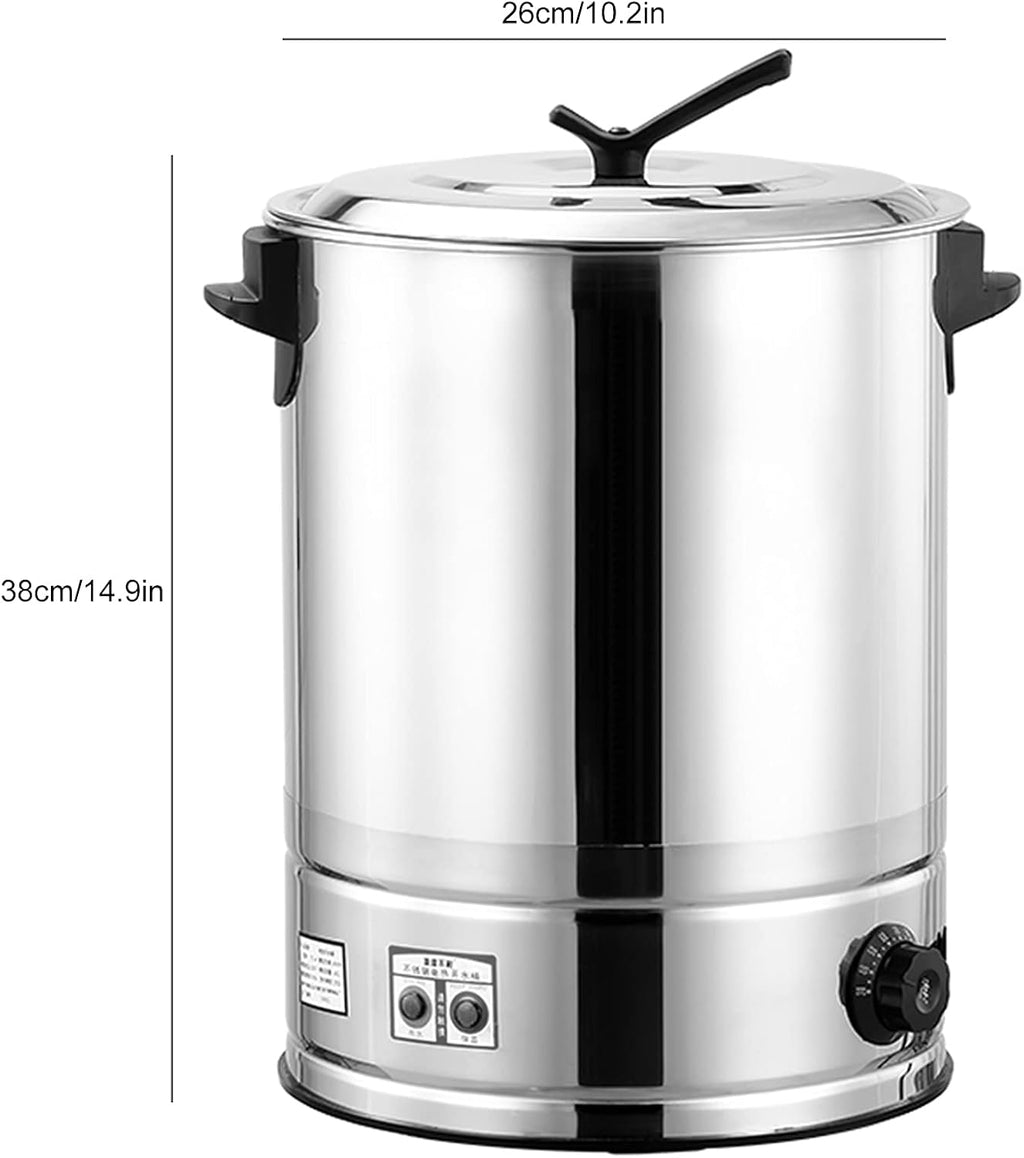 Electric Water Boiler Warmer Coffee Urn, Commercial Stainless Steel Beverage Dispenser for Catering Buffets Parties Weddings Holiday Dinners(with Spigot 20Liter)