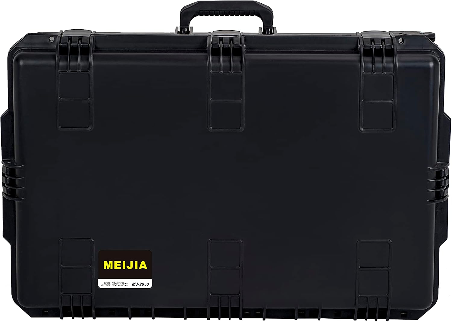 MEIJIA Portable All Weather Waterproof Camera Case,Customizable Fit Foam with Rolling Wheels and Retractable Pull Handle,31.3'X20.3'X12.25'