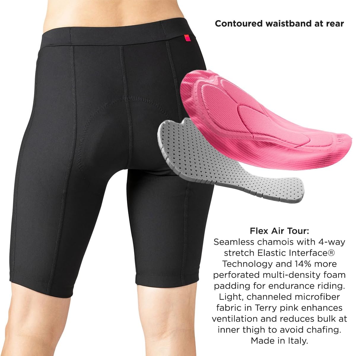 Terry Touring Bike Shorts Womens Padded 10 Inch Long Inseam Cycling Shorts for Women Compression Pockets Leg Grippers