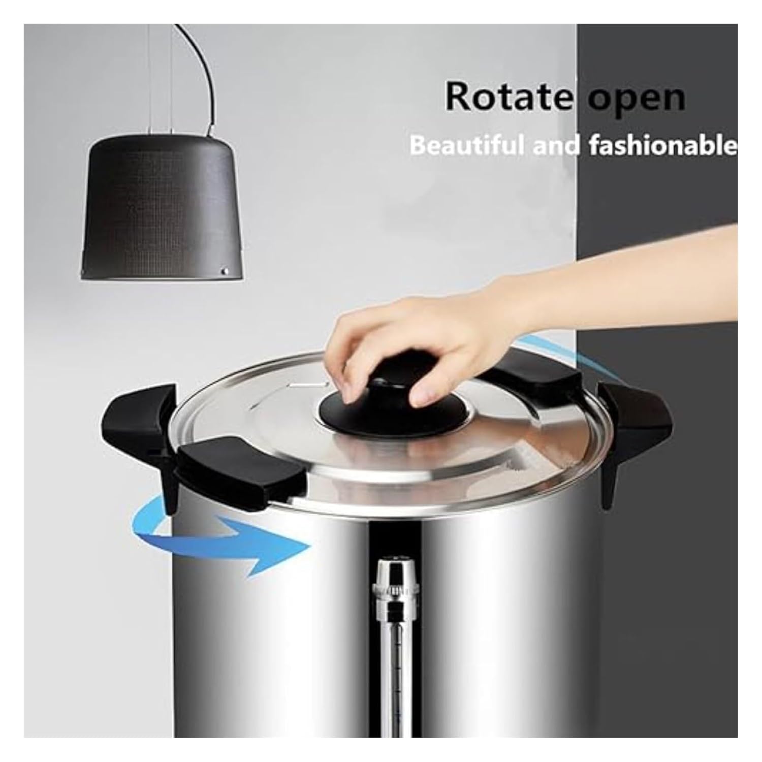 Commercial Hot Water Urn Dispenser, 8-45L Stainless Steel Electric Tea Urn with Tap, Insulated Beverage Server for Coffee, Tea, Milk - Office, Restaurant, Cafe Use