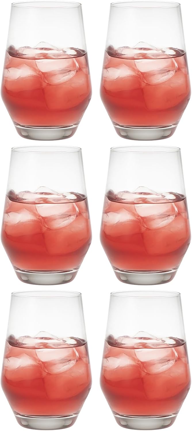 東洋佐々木ガラス Toyo Sasaki Glass Tumbler, Water Variation, 16.2 fl oz (480 ml), Made in Japan, Dishwasher Safe, T-25102HS Set of 6