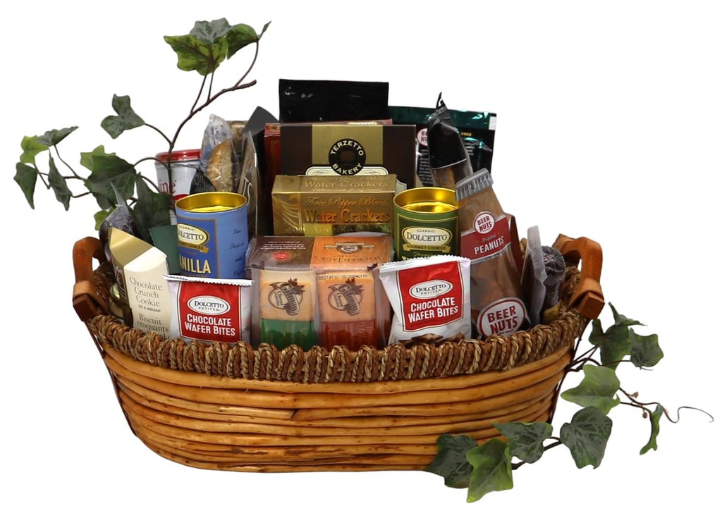 Gift Basket Village: Dad's Favorite XXL - Assorted Sausages, Cheese, Snacks, Mustard & Sweets – Gourmet Basket for Family, Welcome or Sympathy, Perfect for Family and Men, Large Size - 9.4 Pounds