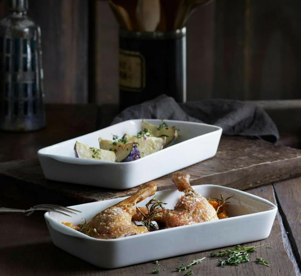 Pillivuyt Porcelain Large 3-Quart, 14-1/2-by-8-1/2-Inch Rectangular Baker